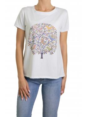 T shirt albero della vita multicolor